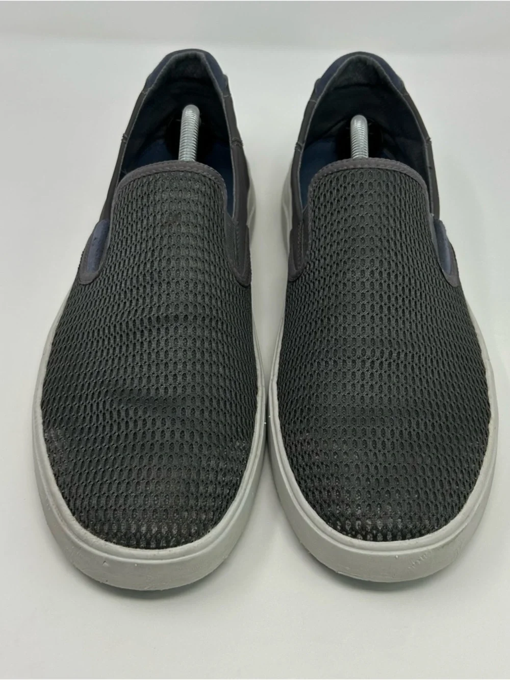 OluKai Lae‘ahi Men's Slip-On Sneakers Gray/Blue Breathable Casual Shoes Size 12